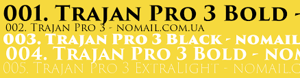 Trajan Pro 3: descárguelo gratis instálelo en su sitio web o Photoshop.