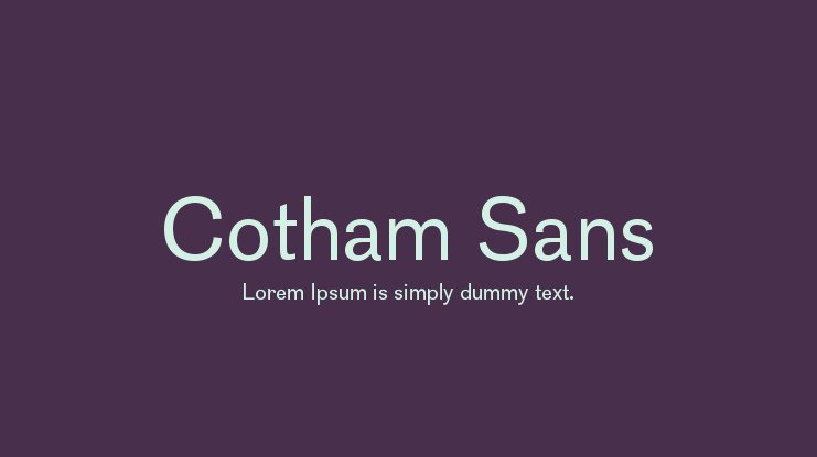Cotham Sans