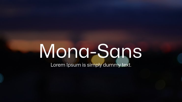Mona Sans Narrow