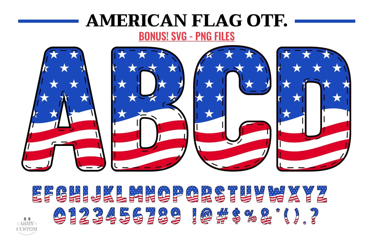 American Flag(Army USA Wave)
